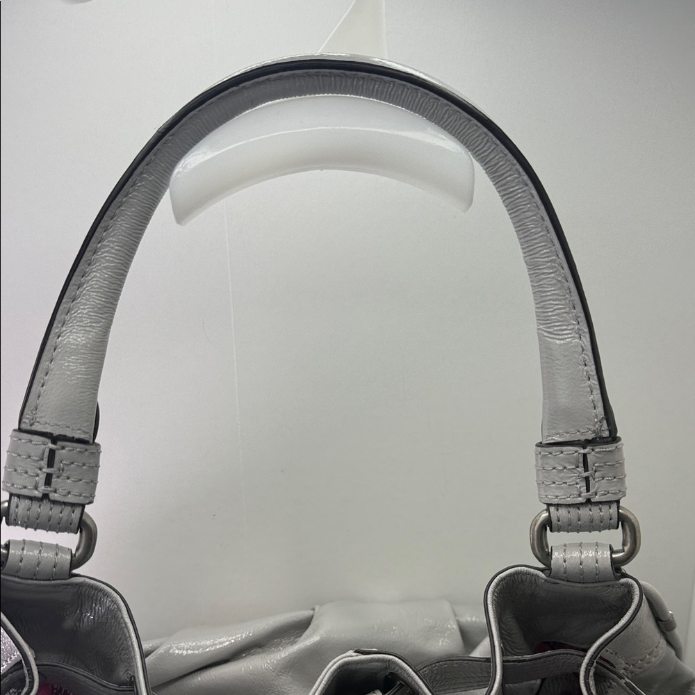 Juicy Couture Light Gray Patent Leather Shoulder Bag - Picture 11 of 15